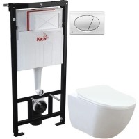 Комплект подвесной унитаз Creavit Free FE322-11CB00E-0000 + KC0903.02.0000E + система инсталляции AlcaPlast AM101/11203:1RUSSETM71