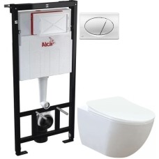 Комплект подвесной унитаз Creavit Free FE322-11CB00E-0000 + KC0903.02.0000E + система инсталляции AlcaPlast AM101/11203:1RUSSETM71