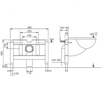Инсталляция Abber AC0101P для унитаза с крепежом