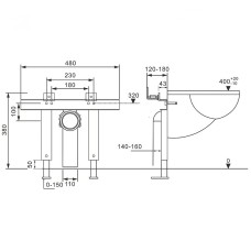 Инсталляция Abber AC0102P для унитаза с крепежом