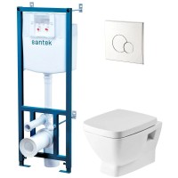 Комплект подвесной унитаз + система инсталляции Santek Нео 1.WH50.1.543
