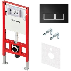 Инсталляция Tece Spring S955202 для унитаза с Черной матовой клавишей смыва