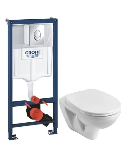 Комплект подвесной унитаз Santek Бореаль 1.WH30.1.977 + система инсталляции Grohe 38721001