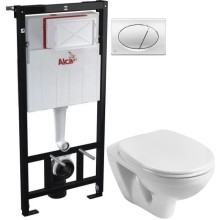 Комплект подвесной унитаз Santek Бореаль 1.WH30.1.977 + система инсталляции AlcaPlast AM101/11203:1RUSSETM71