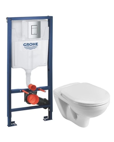 Комплект подвесной унитаз Santek Бореаль 1.WH30.2.205 + система инсталляции Grohe 38772001