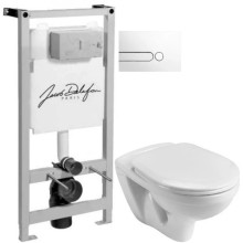 Комплект подвесной унитаз Santek Бореаль 1.WH30.2.205 + система инсталляции Jacob Delafon E5504-NF + E4326-00