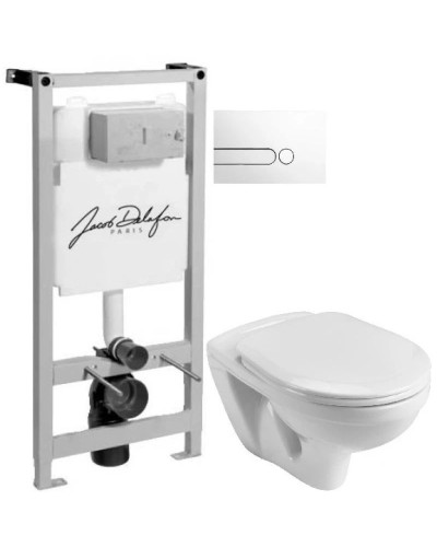 Комплект подвесной унитаз Santek Бореаль 1.WH30.2.205 + система инсталляции Jacob Delafon E5504-NF + E4326-00