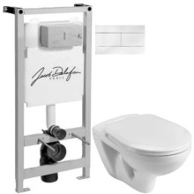 Комплект подвесной унитаз Santek Бореаль 1.WH30.2.205 + система инсталляции Jacob Delafon E5504-NF + E4316-00