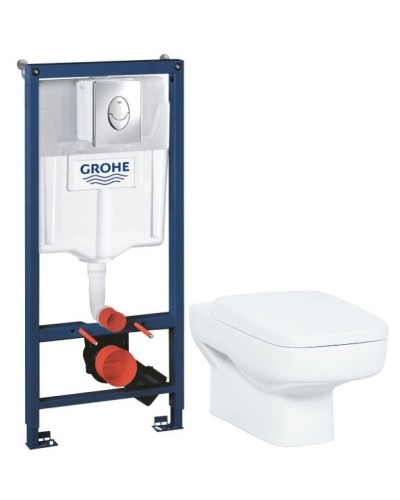 Комплект подвесной унитаз Creavit Sphinx SP320-11CB00E-0000 + KC1803.01.0000E + система инсталляции Grohe 38721001