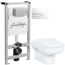 Комплект подвесной унитаз Creavit Sphinx SP320-11CB00E-0000 + KC1803.01.0000E + система инсталляции Jacob Delafon E5504-NF + E4326-00