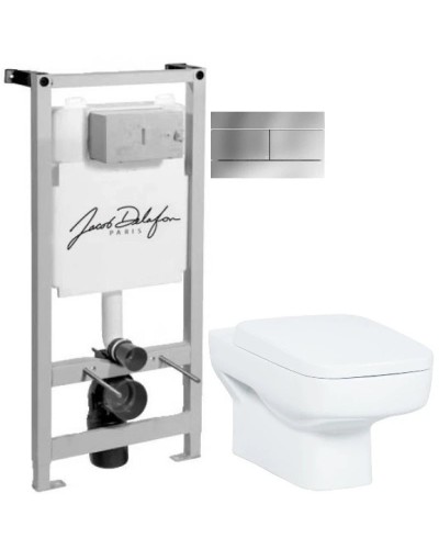 Комплект подвесной унитаз Creavit Sphinx SP320-11CB00E-0000 + KC1803.01.0000E + система инсталляции Jacob Delafon E5504-NF + E4316-CP