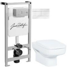 Комплект подвесной унитаз Creavit Sphinx SP320-11CB00E-0000 + KC1803.01.0000E + система инсталляции Jacob Delafon E5504-NF + E4316-00