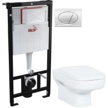 Комплект подвесной унитаз Creavit Sphinx SP320-11CB00E-0000 + KC1803.01.0000E + система инсталляции AlcaPlast AM101/11203:1RUSSETM71