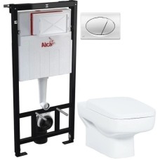 Комплект подвесной унитаз Creavit Sphinx SP320-11CB00E-0000 + KC1803.01.0000E + система инсталляции AlcaPlast AM101/11203:1RUSSETM71