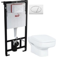 Комплект подвесной унитаз Creavit Sphinx SP320-11CB00E-0000 + KC1803.01.0000E + система инсталляции AlcaPlast AM101/11203:1RUSSETM70