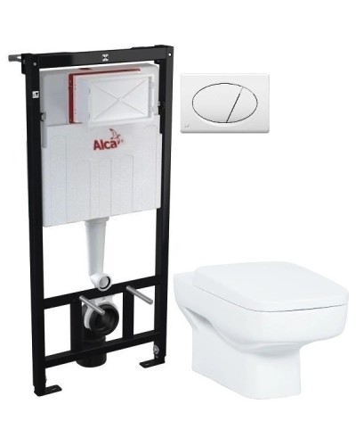 Комплект подвесной унитаз Creavit Sphinx SP320-11CB00E-0000 + KC1803.01.0000E + система инсталляции AlcaPlast AM101/11203:1RUSSETM70