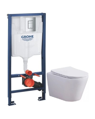 Комплект подвесной унитаз Esbano Clavel ESUPCLAVW + система инсталляции Grohe 38772001