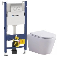 Комплект подвесной унитаз Esbano Clavel ESUPCLAVW + система инсталляции Geberit 458.124.21.1