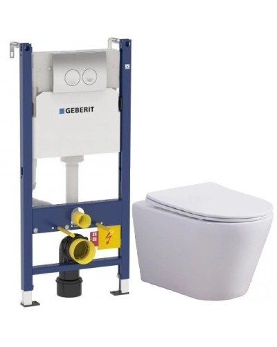 Комплект подвесной унитаз Esbano Clavel ESUPCLAVW + система инсталляции Geberit 458.124.21.1