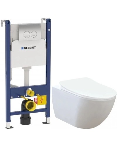 Комплект подвесной унитаз Creavit Free FE320-11CB00E-0000 + KC0903.02.0000E + система инсталляции Geberit 458.124.21.1