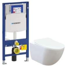 Комплект подвесной унитаз Creavit Free FE320-11CB00E-0000 + KC0903.02.0000E + система инсталляции Geberit 111.300.00.5