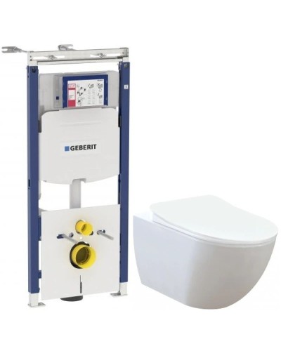 Комплект подвесной унитаз Creavit Free FE320-11CB00E-0000 + KC0903.02.0000E + система инсталляции Geberit 111.362.00.5