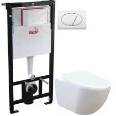 Комплект подвесной унитаз Creavit Free FE320-11CB00E-0000 + KC0903.02.0000E + система инсталляции AlcaPlast AM101/11203:1RUSSETM70