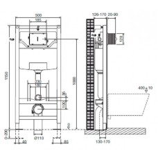 Комплект подвесной унитаз Esbano Clavel ESUPCLAVW + система инсталляции Jacob Delafon E5504-NF + E4316-00