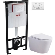 Комплект подвесной унитаз Esbano Clavel ESUPCLAVW + система инсталляции AlcaPlast AM101/11203:1RUSSETM71