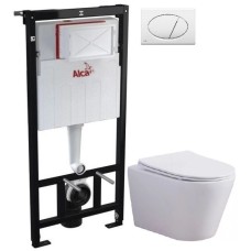 Комплект подвесной унитаз Esbano Clavel ESUPCLAVW + система инсталляции AlcaPlast AM101/11203:1RUSSETM70