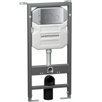 Инсталляция Ceramica Nova Envision CN1001M для унитаза с клавишей смыва Хром матовый