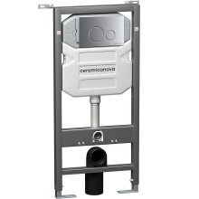 Инсталляция Ceramica Nova Envision CN1001M для унитаза с клавишей смыва Хром матовый