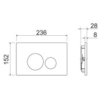 Инсталляция Ceramica Nova Envision CN1001M для унитаза с клавишей смыва Хром матовый