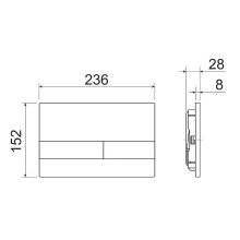 Инсталляция Ceramica Nova Envision CN1002M для унитаза с клавишей смыва Хром матовый