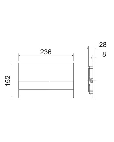 Инсталляция Ceramica Nova Envision CN1002M для унитаза с клавишей смыва Хром матовый