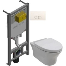 Комплект подвесной унитаз Noken Hotels N399999901 + N356330439 + система инсталляции Jacob Delafon E29025-NF + E29026-01R