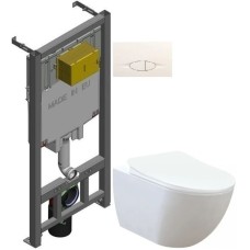 Комплект подвесной унитаз Creavit Free FE322-11CB00E-0000 + KC0903.02.0000E + система инсталляции Jacob Delafon E29025-NF + E29026-01R