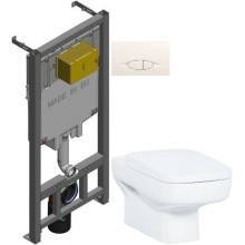 Комплект подвесной унитаз Creavit Sphinx SP320-11CB00E-0000 + KC1803.01.0000E + система инсталляции Jacob Delafon E29025-NF + E29026-01R