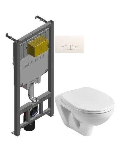 Комплект подвесной унитаз Santek Бореаль 1.WH30.1.977 + система инсталляции Jacob Delafon E29025-NF + E29026-01R