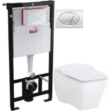 Комплект подвесной унитаз Creavit Bull BL320-11CB00E-0000 + KC0603.01.0000E + система инсталляции AlcaPlast AM101/11203:1RUSSETM71