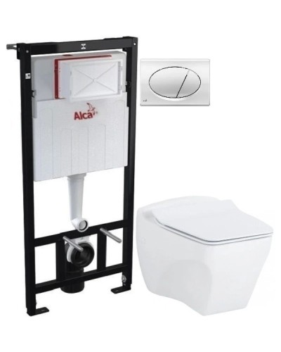 Комплект подвесной унитаз Creavit Bull BL320-11CB00E-0000 + KC0603.01.0000E + система инсталляции AlcaPlast AM101/11203:1RUSSETM71