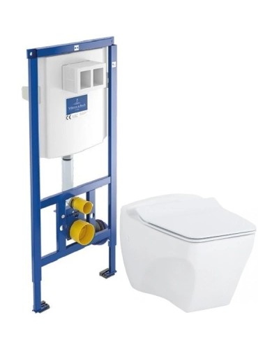 Комплект подвесной унитаз Creavit Bull BL320-11CB00E-0000 + KC0603.01.0000E + система инсталляции Villeroy & Boch 92246100
