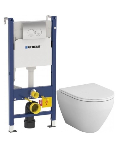 Комплект подвесной унитаз Am.Pm Spirit 2.0 C701700WH + C707857WH + система инсталляции Geberit 458.124.21.1