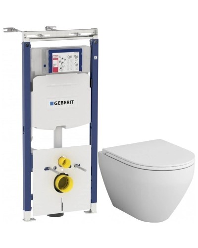 Комплект подвесной унитаз Am.Pm Spirit 2.0 C701700WH + C707857WH + система инсталляции Geberit 111.362.00.5