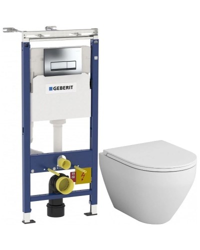 Комплект подвесной унитаз Am.Pm Spirit 2.0 C701700WH + C707857WH + система инсталляции Geberit 458.125.21.1