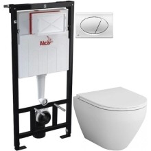 Комплект подвесной унитаз Am.Pm Spirit 2.0 C701700WH + C707857WH + система инсталляции AlcaPlast AM101/11203:1RUSSETM71