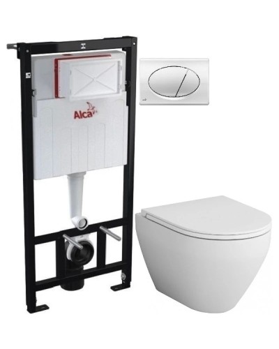 Комплект подвесной унитаз Am.Pm Spirit 2.0 C701700WH + C707857WH + система инсталляции AlcaPlast AM101/11203:1RUSSETM71