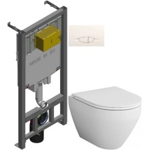 Комплект подвесной унитаз Am.Pm Spirit 2.0 C701700WH + C707857WH + система инсталляции Jacob Delafon E29025-NF + E29026-01R