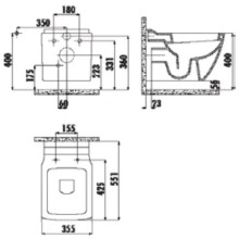 Комплект подвесной унитаз Creavit Trend TP324-11CB00E-0000 + KC2303.01.0000E + система инсталляции Grohe 38772001