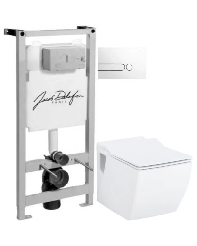 Комплект подвесной унитаз Creavit Trend TP324-11CB00E-0000 + KC2303.01.0000E + система инсталляции Jacob Delafon E5504-NF + E4326-00